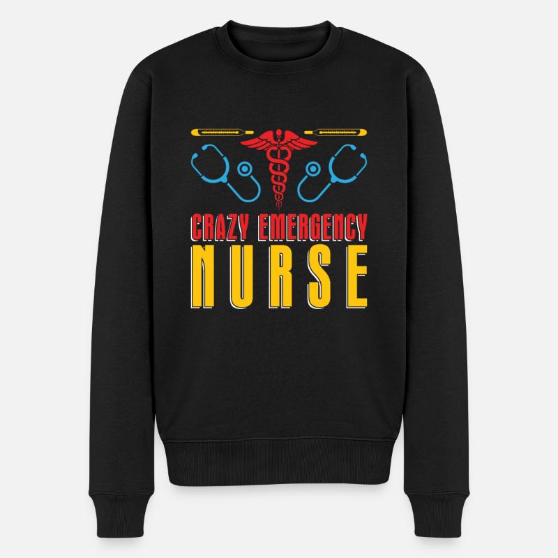 Infirmière folle - Pull Premium bio Homme - noir
