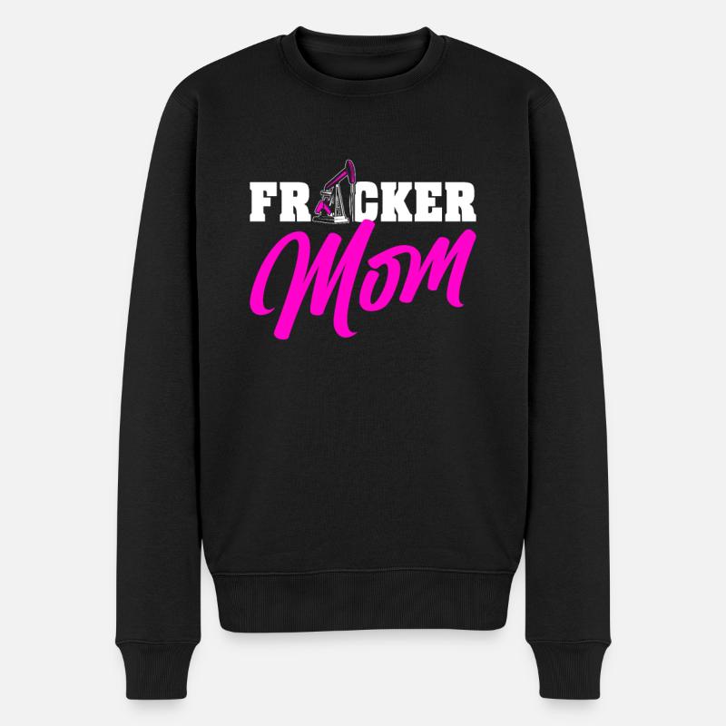 Ölfeld Bohrinsel Fracking - Männer Premium Bio Pullover - Schwarz