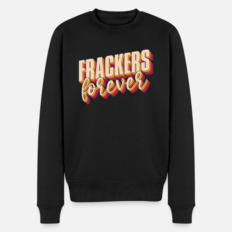 Ölfeld Bohrinsel Fracking - Männer Premium Bio Pullover - Schwarz