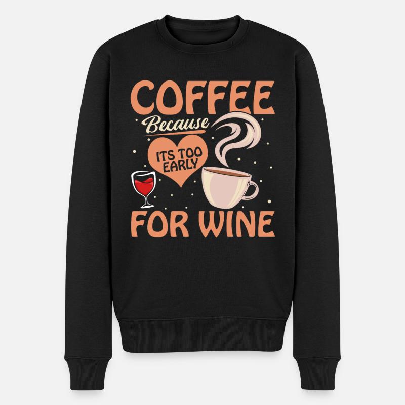 Café Café Café Vin - Pull Premium bio Homme - noir