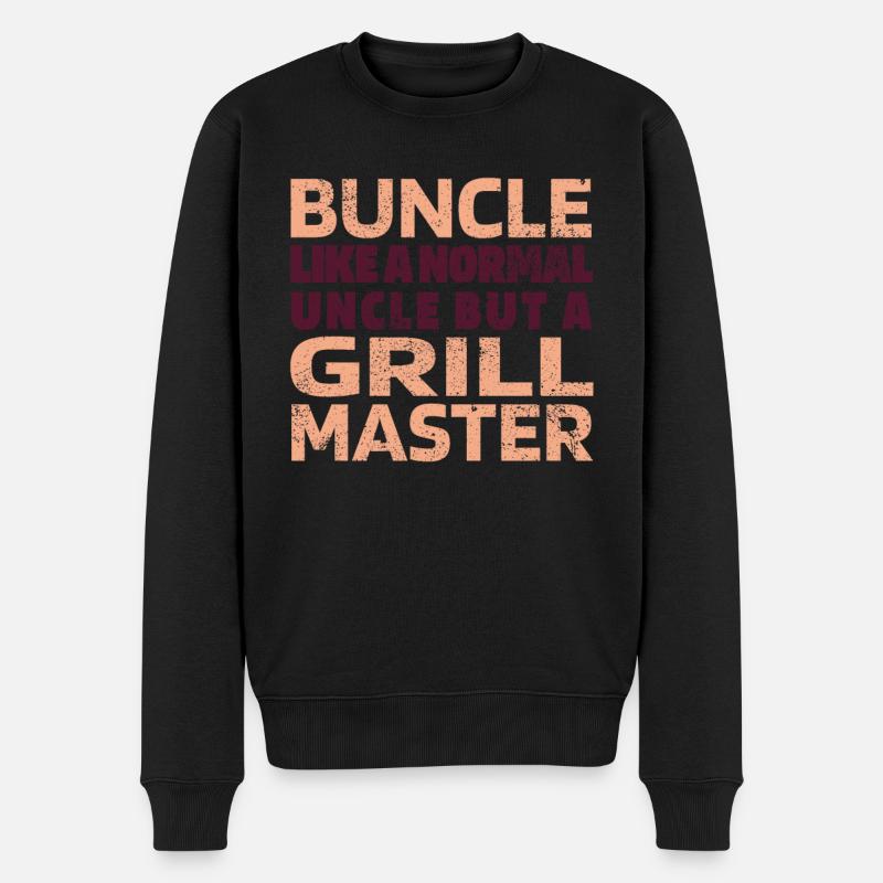 Oncle Barbecue Grillades - Pull Premium bio Homme - noir