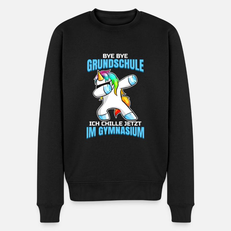 Grundschule Abschluss Schule Grundschulabschluss - Männer Premium Bio Pullover - Schwarz