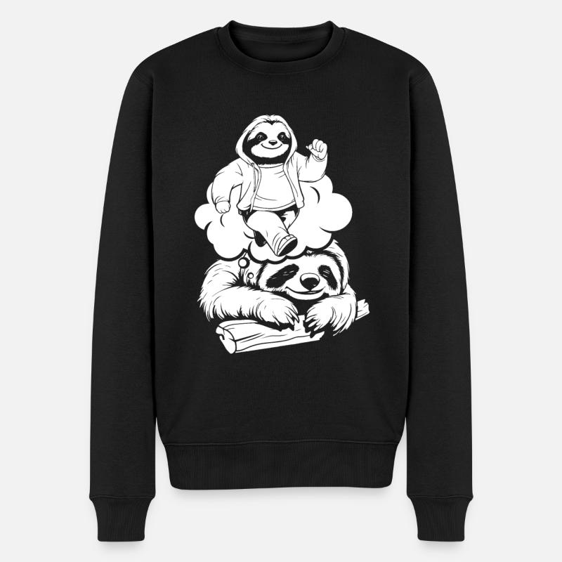 Paresseux Drôle - Pull Premium bio Homme - noir
