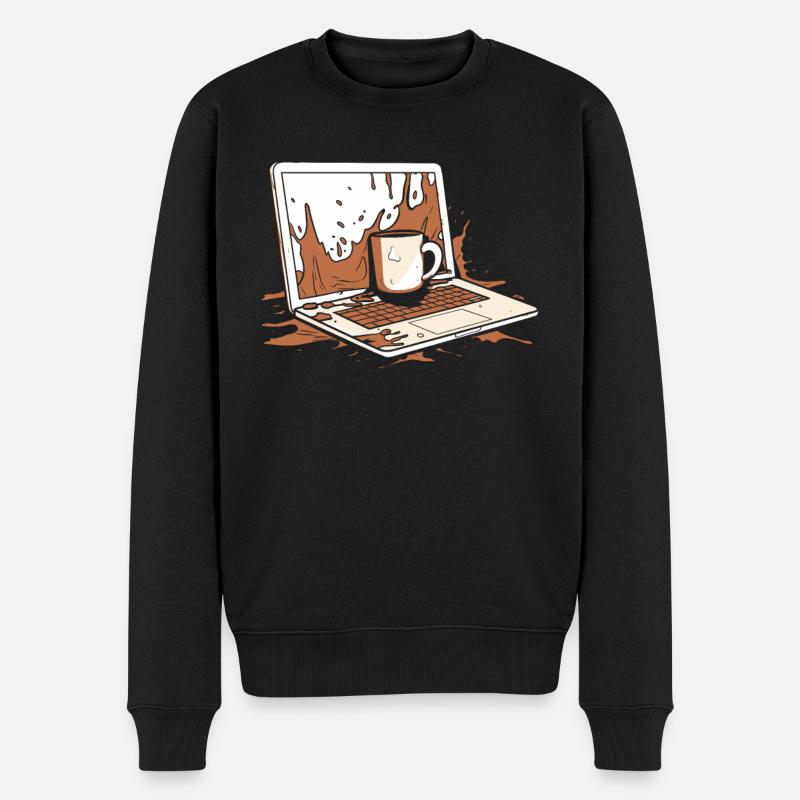 Développeur, Codeur, Programmeur, Café - Pull Premium bio Homme - noir