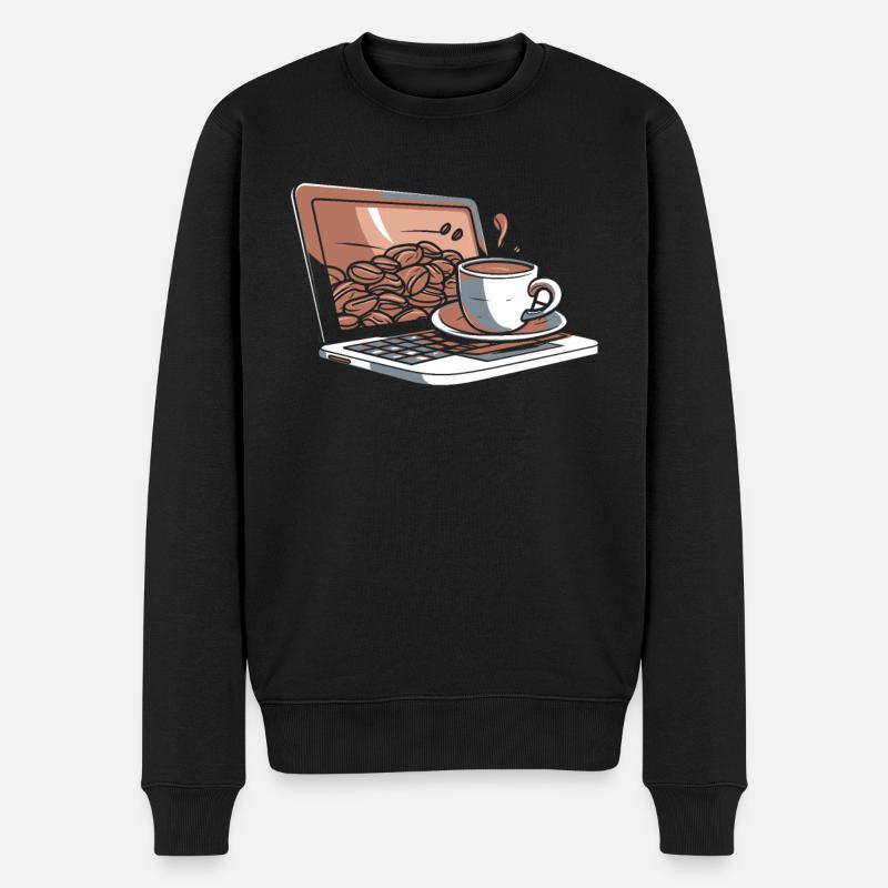 Developer, Coder, Programmer, Coffee - Men's Premium Organic Jumper - black