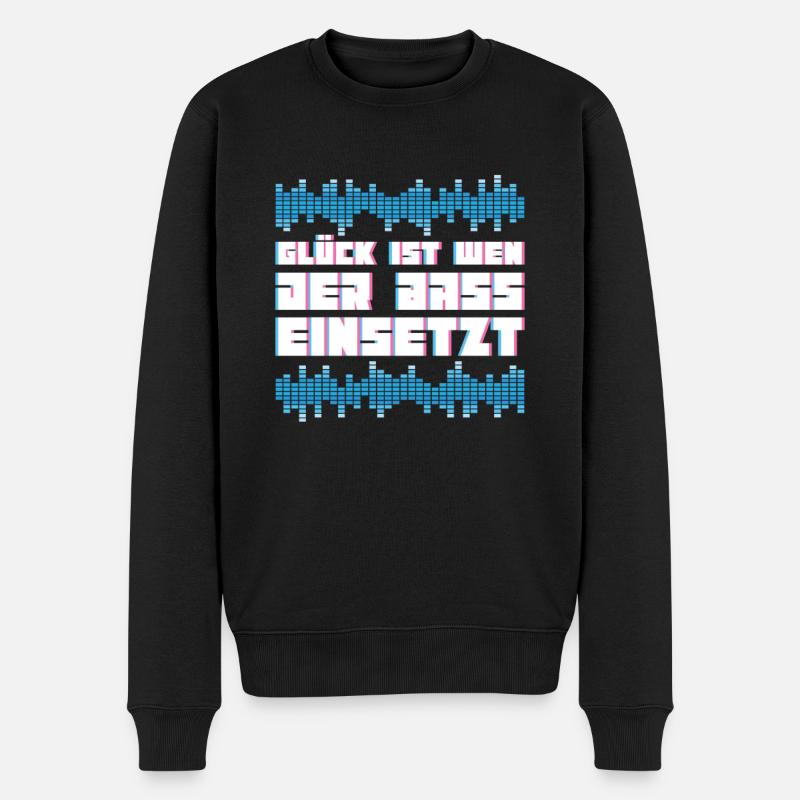 Techno Raver Lustig - Männer Premium Bio Pullover - Schwarz