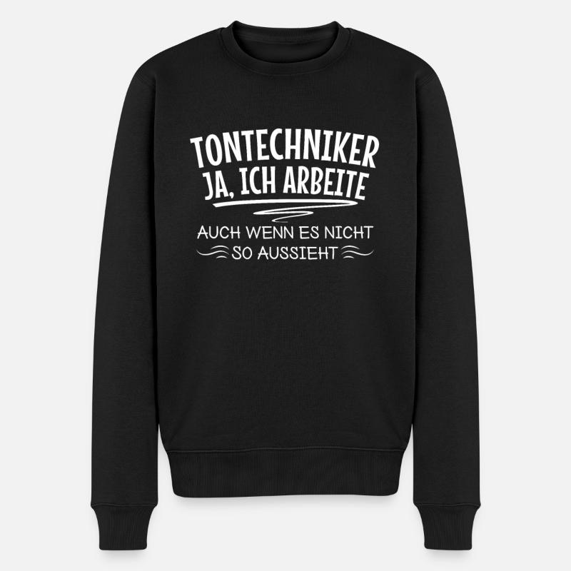 Tontechniker Musik Aufnahme Studio Sound - Männer Premium Bio Pullover - Schwarz