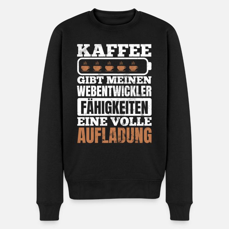 Webentwickler Programmierer Fullstack-Entwickler - Männer Premium Bio Pullover - Schwarz
