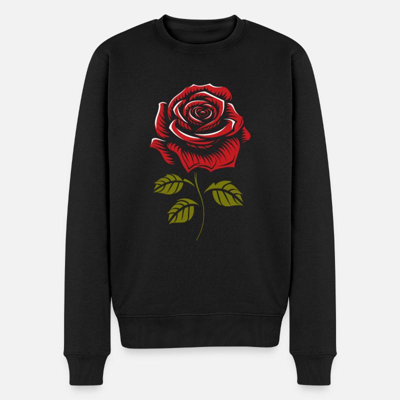 Rose Rouge Goth Cool - Pull Premium bio Homme - noir