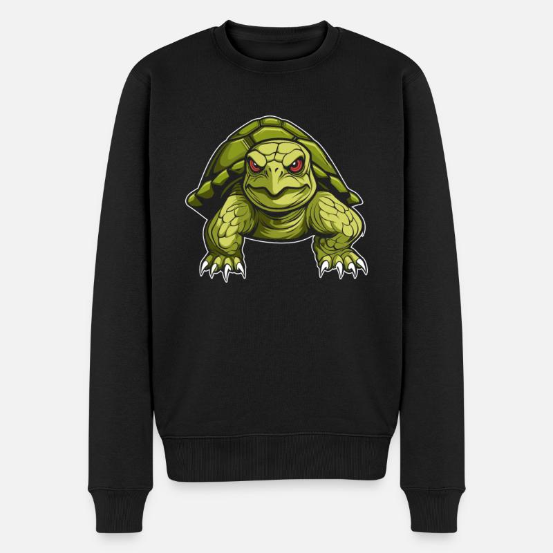 Tortue en colère - Pull Premium bio Homme - noir