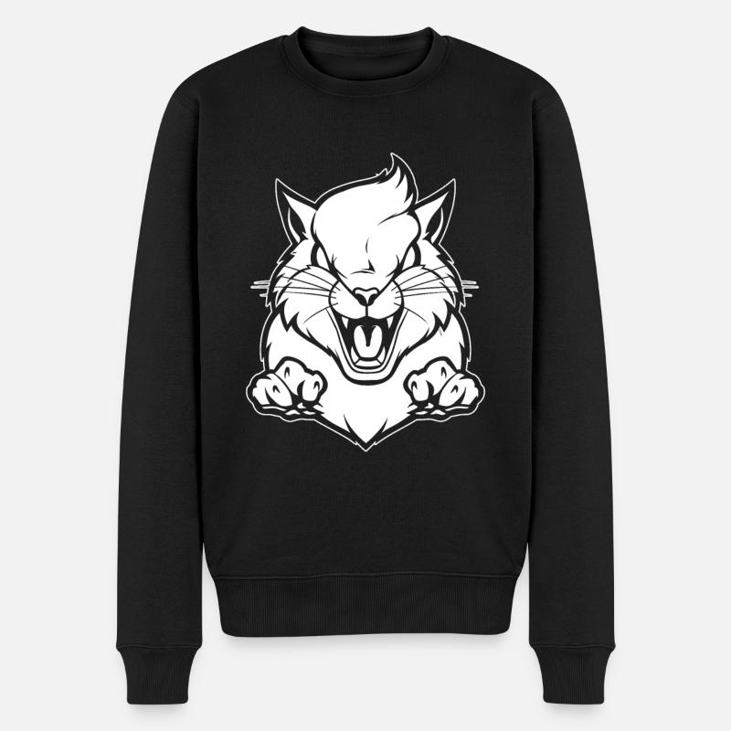 Eichhörnchen Wütend - Männer Premium Bio Pullover - Schwarz