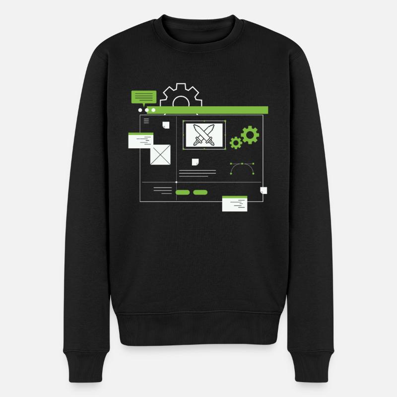 Entwickler Coder Programmierer - Männer Premium Bio Pullover - Schwarz