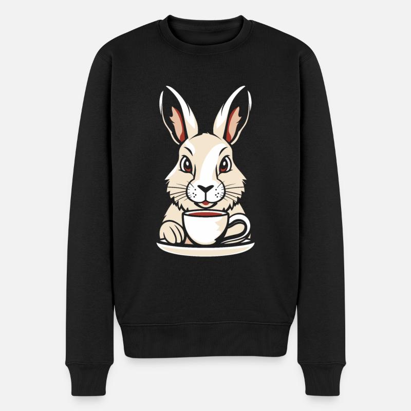 Lapin Lapin Café - Pull Premium bio Homme - noir
