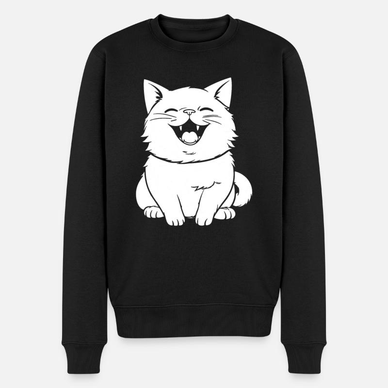 Chat souriant - Pull Premium bio Homme - noir