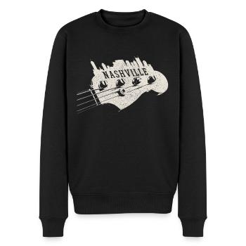 Nashville Tennessee Country Musik - Männer Premium Bio Pullover - Schwarz - Vorne - Nico (187cm)