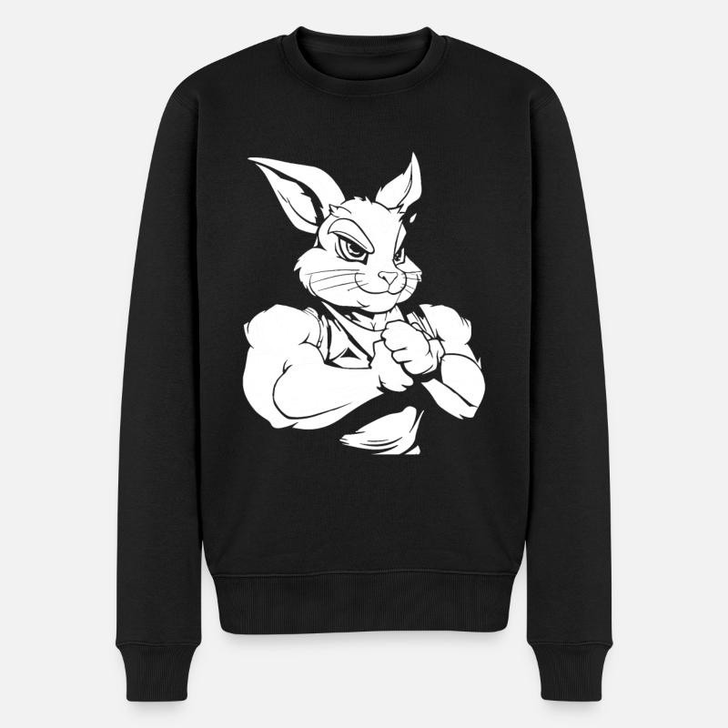 Fitness Lapin - Pull Premium bio Homme - noir