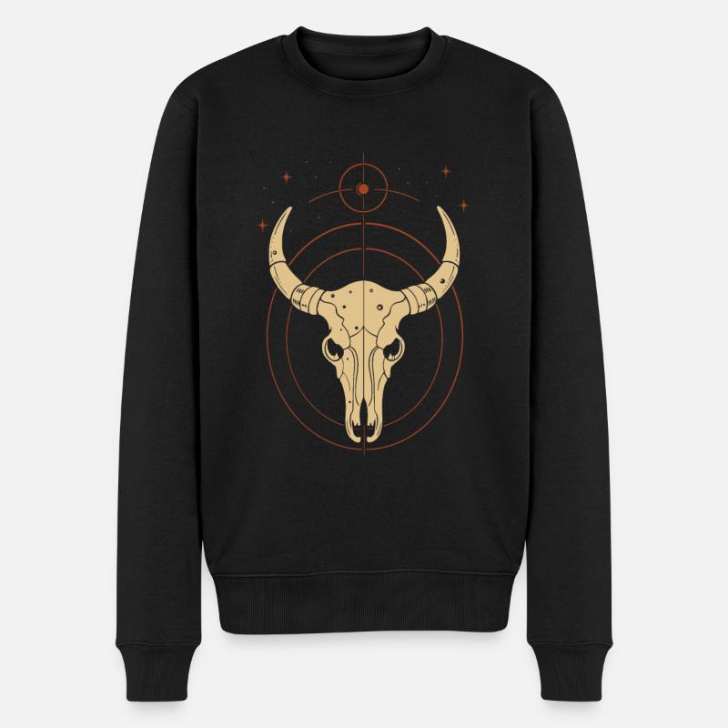 Sternzeichen Stier - Männer Premium Bio Pullover - Schwarz