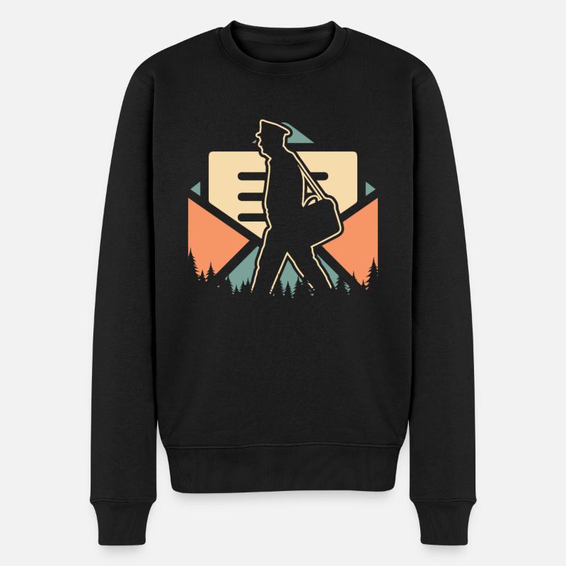 Postbote Briefträger - Männer Premium Bio Pullover - Schwarz
