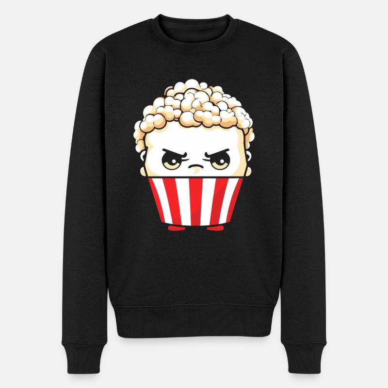 Maïs soufflé Kawaii - Pull Premium bio Homme - noir