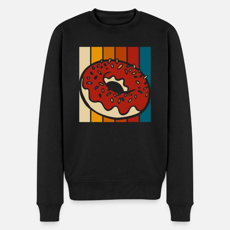 Donut - Männer Premium Bio Pullover - Schwarz
