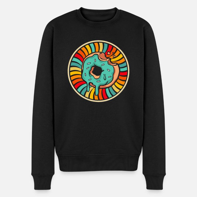Donut - Männer Premium Bio Pullover - Schwarz