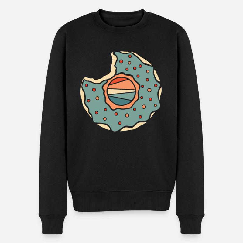 Donut - Männer Premium Bio Pullover - Schwarz