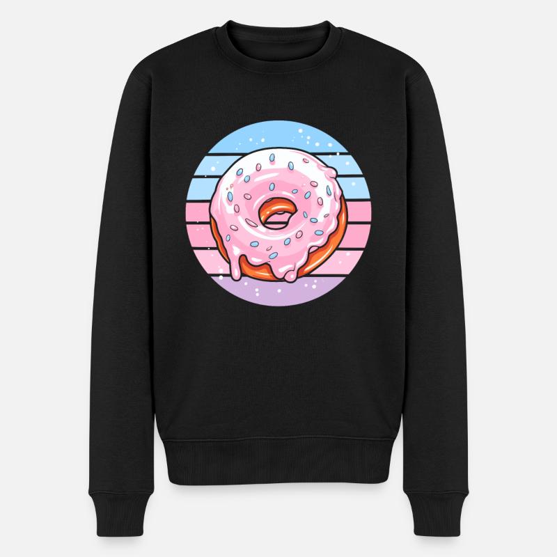 Donut - Männer Premium Bio Pullover - Schwarz