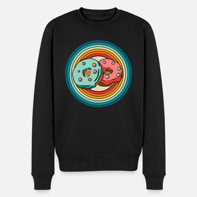 Donut - Männer Premium Bio Pullover - Schwarz