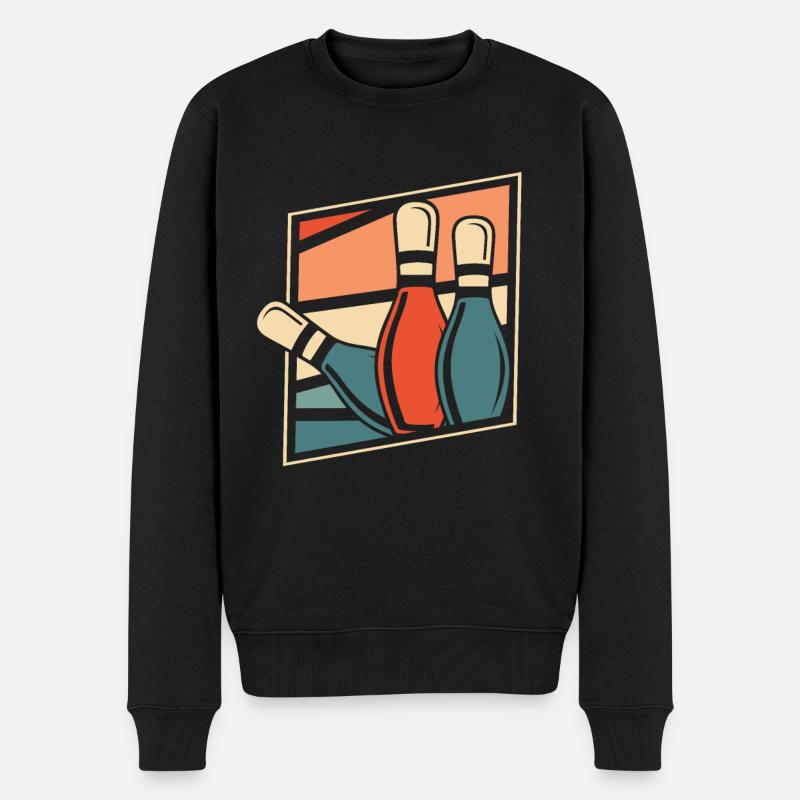 Bowling Bowlen Bowler - Pull Premium bio Homme - noir