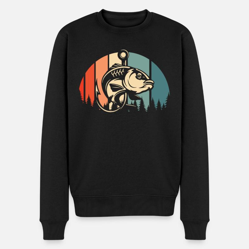 Pêche à la ligne - Pull Premium bio Homme - noir