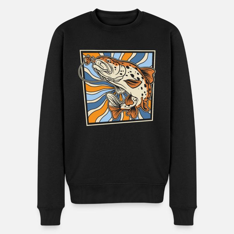 Pêche à la ligne - Pull Premium bio Homme - noir