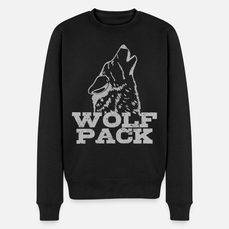 Cadeau de Wolf Pack - Pull Premium bio Homme - noir