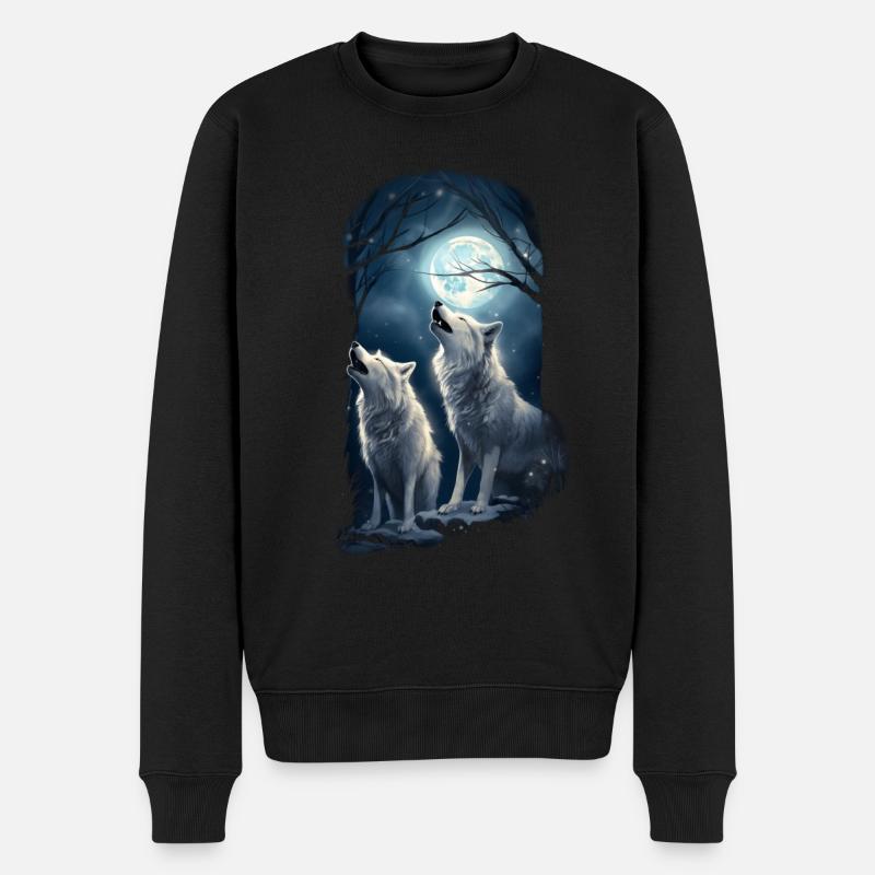 Cadeau de loup blanc - Pull Premium bio Homme - noir