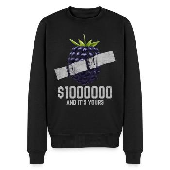 Ruban adhésif sureau Fruit amant citation drôle - Pull Premium bio Homme - noir - Devant - Nico (187cm)