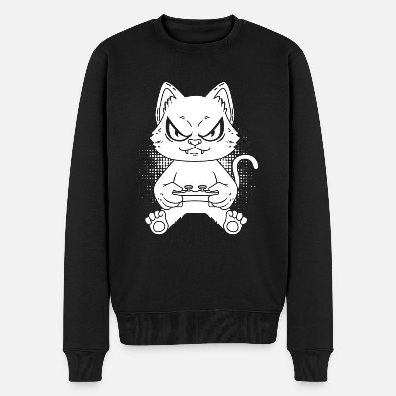 Gamer Gaming Gamer Cat - Pull Premium bio Homme - noir