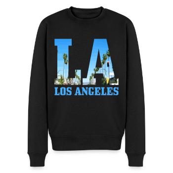Los Angeles, Californie, Los Angeles - Pull Premium bio Homme - noir - Devant - Nico (187cm)