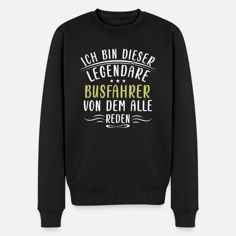 Lustige Busfahrer Sprüche Verkehr Bus Passagiere - Männer Premium Bio Pullover - Schwarz