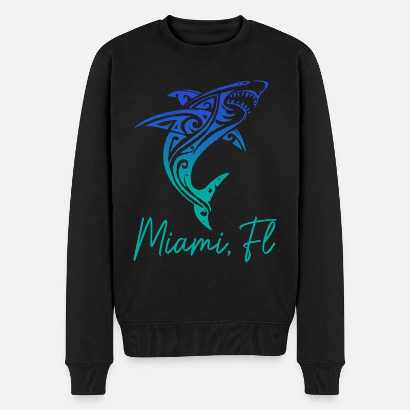 Miami, Floride, États-Unis - Pull Premium bio Homme - noir
