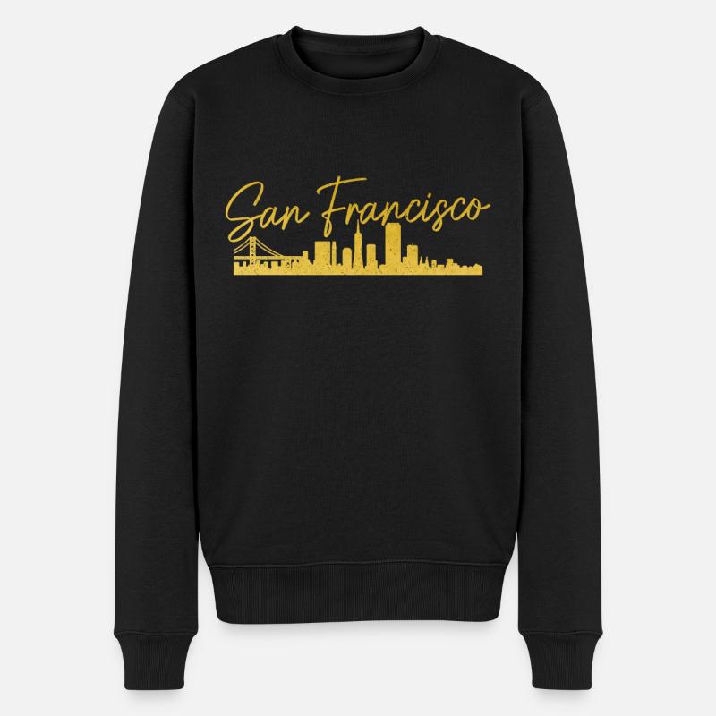 San Francisco Kalifornien Souvenir - Männer Premium Bio Pullover - Schwarz
