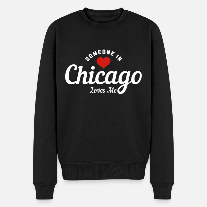 Chicago Illinois Souvenir cadeau - Pull Premium bio Homme - noir