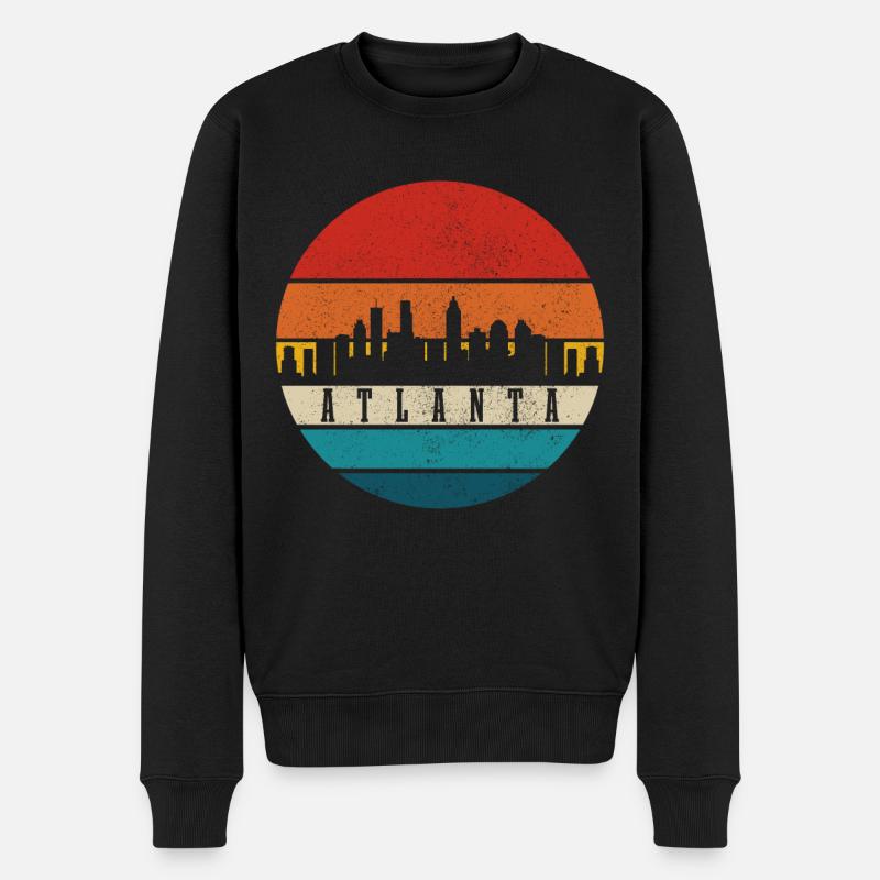 Atlanta Georgia - Männer Premium Bio Pullover - Schwarz