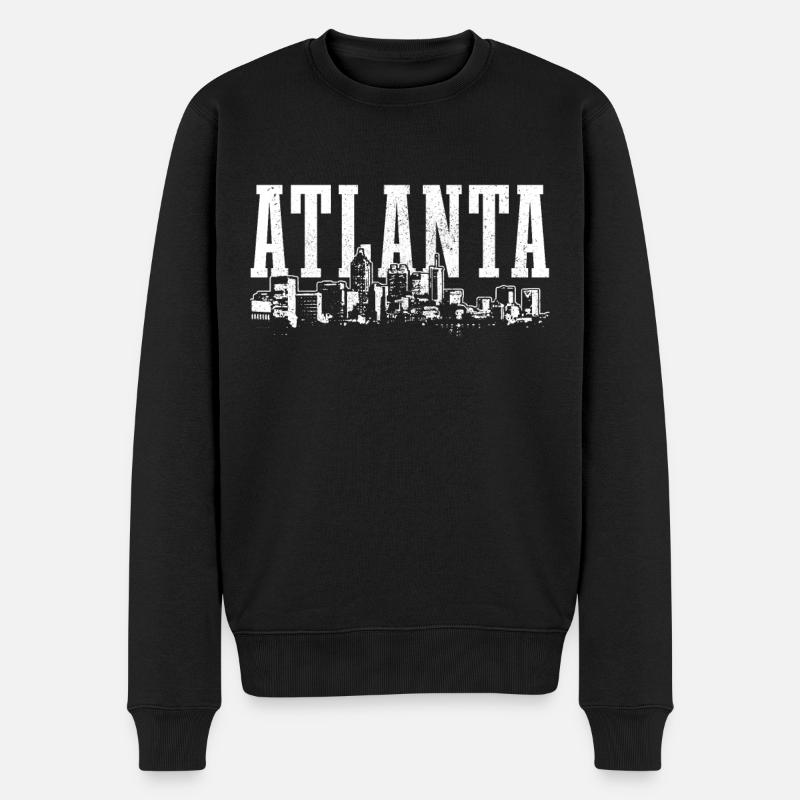 Atlanta Georgia - Männer Premium Bio Pullover - Schwarz