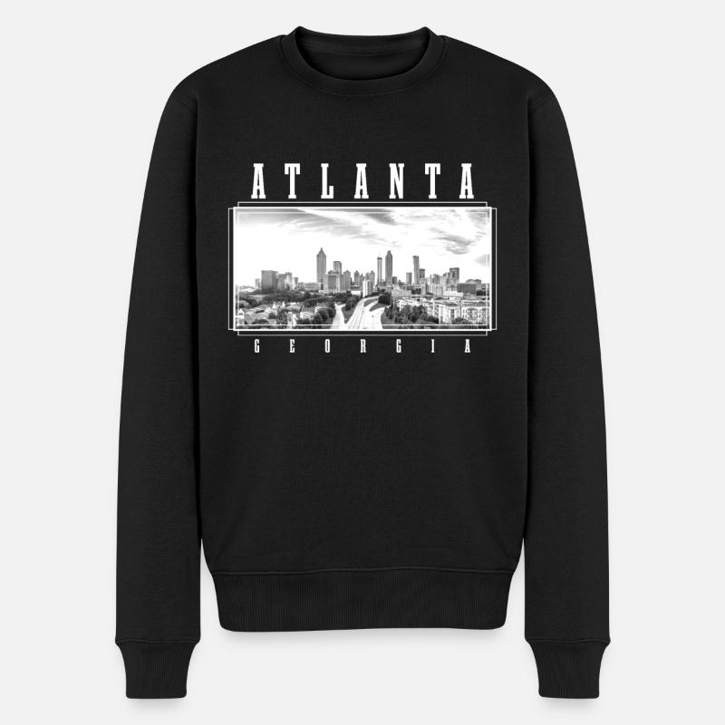 Atlanta Georgia - Männer Premium Bio Pullover - Schwarz