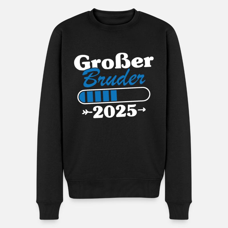 Großer Bruder Loading 2025 - Männer Premium Bio Pullover - Schwarz