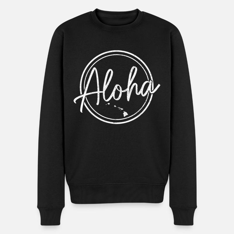 Hawaï Aloha Souvenir hawaïen - Pull Premium bio Homme - noir