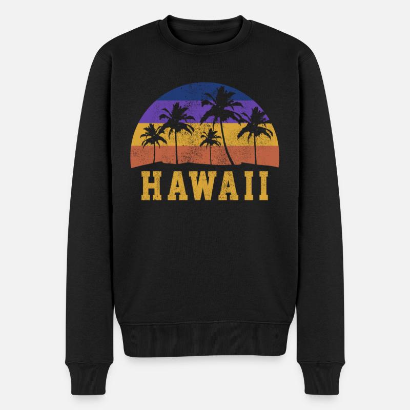 Hawaï Aloha Souvenir hawaïen - Pull Premium bio Homme - noir