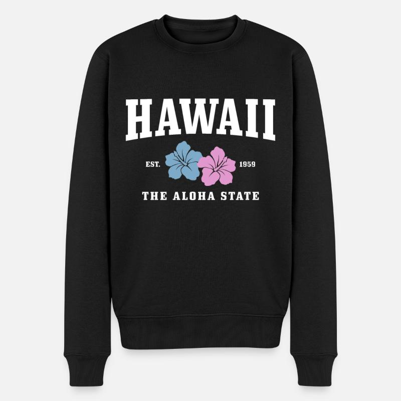 Hawaï Aloha Souvenir hawaïen - Pull Premium bio Homme - noir