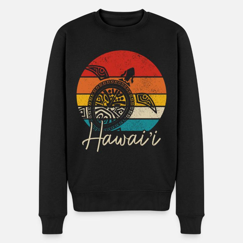Hawaï Aloha Souvenir hawaïen - Pull Premium bio Homme - noir