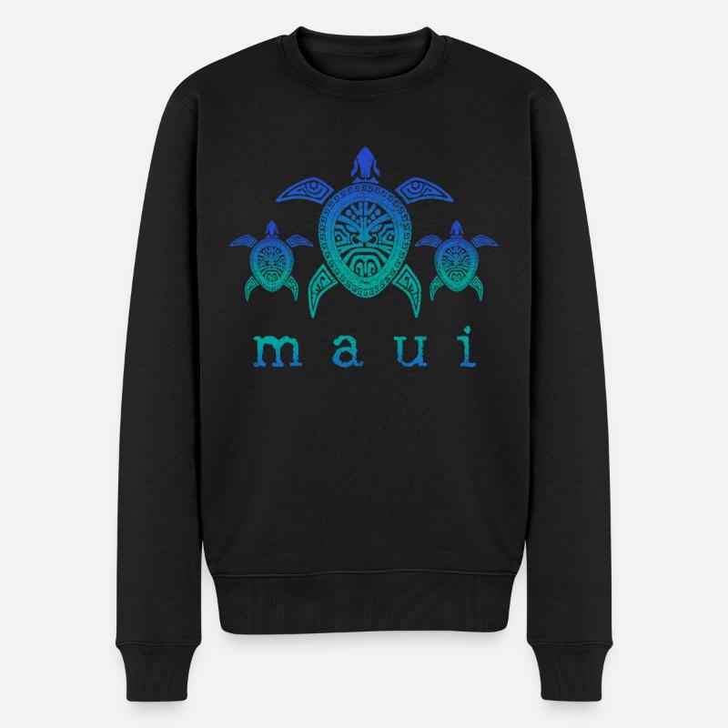 Maui hawaïen Souvenir hawaïen - Pull Premium bio Homme - noir