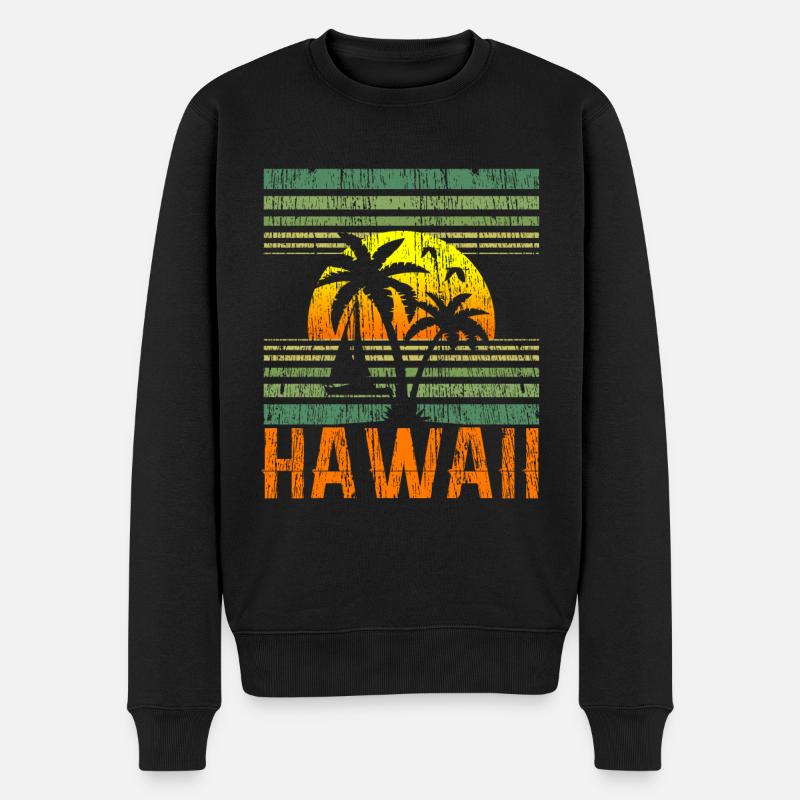 Hawaï Aloha Souvenir hawaïen - Pull Premium bio Homme - noir